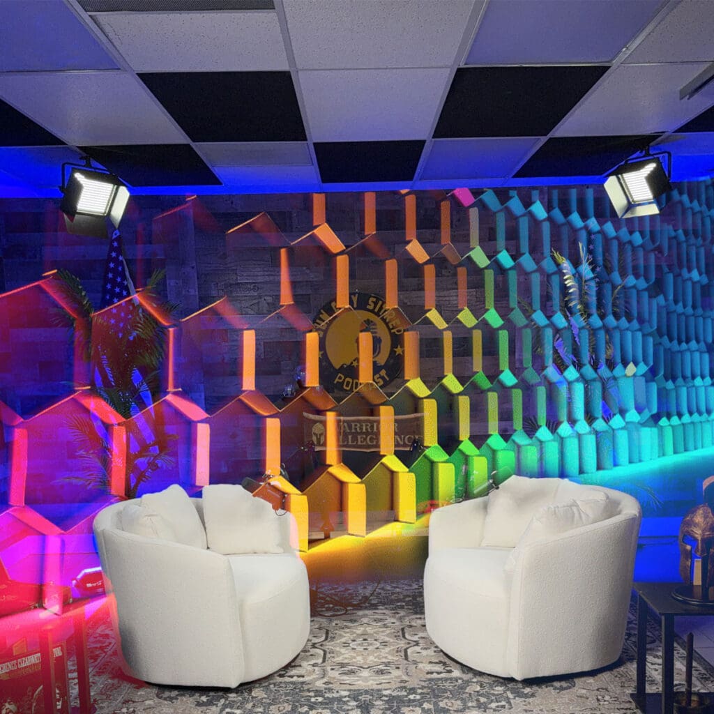 Customizable RGB Lighting Studio Setup El Paso TX - Sun City SITREP Studio